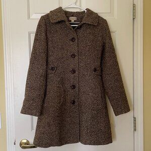 American Rag Cie Tailored Brown Tweed Coat - Fully Lined Size Small